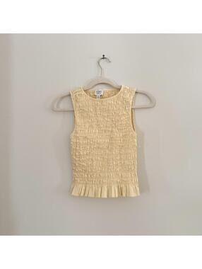 Edit by Jason Wu Yellow Cotton Smocked Top